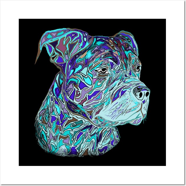 National Pit bull Awareness Day show some love for the misunderstood American Pit Bull Terrier Wall Art by BrederWorks